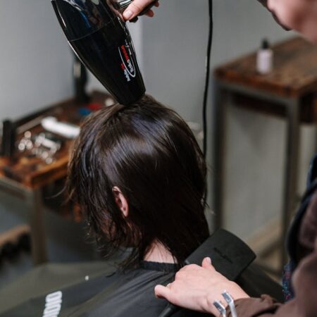 Woman Getting Her Hair Dry